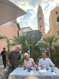 Michael Freitas Wood with Vito Abba, director of Open Art Code, and his wife Lara. Pinocoteca Comunale di Antonio Sapone